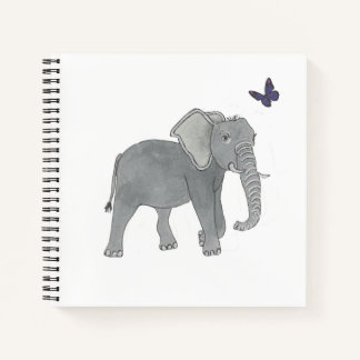 Elephant & Butterflies Notebook