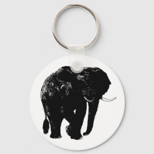 Elephant Button Keychain