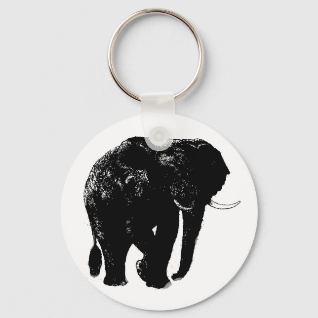 Elephant Button Keychain (Front)