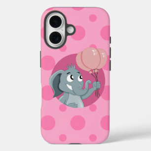 Elephant cartoon iPhone 16 case