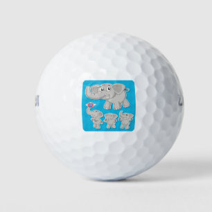 Elephant Cartoon Design Golf Balls