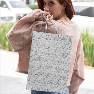 Elephant Cartoon Large Gift Bag