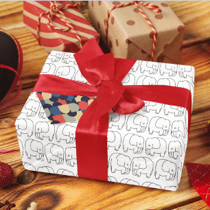 Elephant Cartoon Wrapping Paper