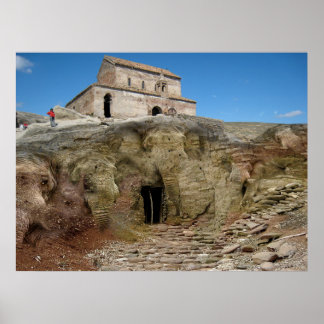 Elephant Caves Canvas Poster