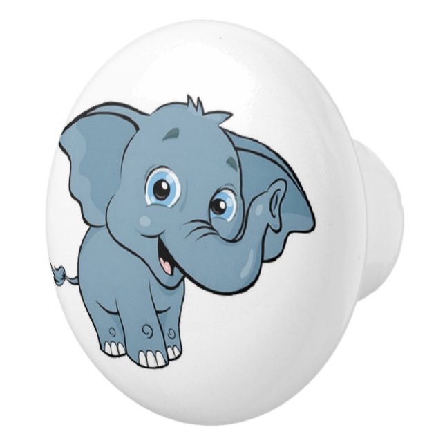 Elephant Ceramic Knob (Right)