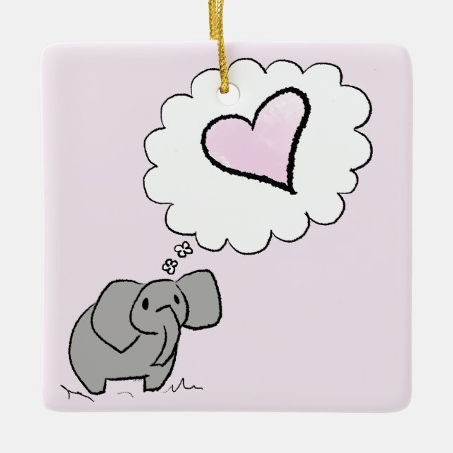 Elephant Ceramic Ornament (Front)