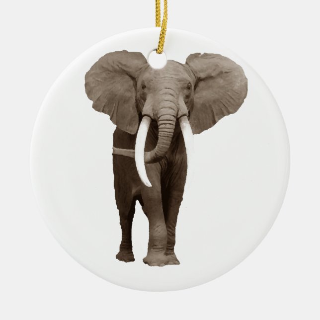 Elephant Ceramic Ornament (Front)