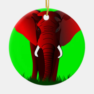 Elephant Ceramic Ornament