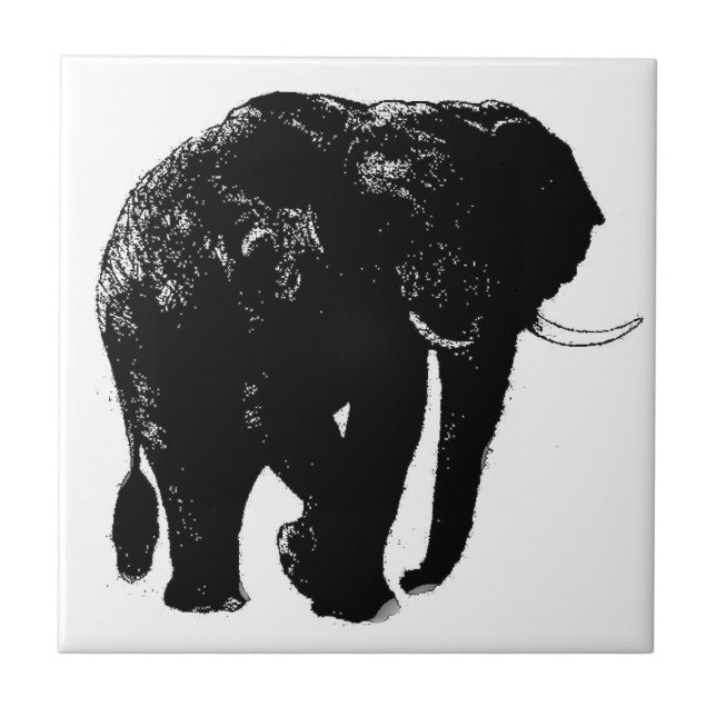 Elephant Ceramic Tile (Front)