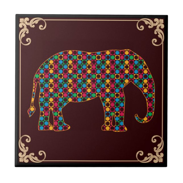 Elephant Ceramic Tile (Front)