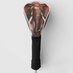 Elephant Charging   Golf Head Cover