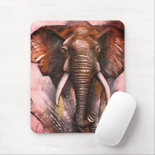 Elephant Charging  Mouse Pad