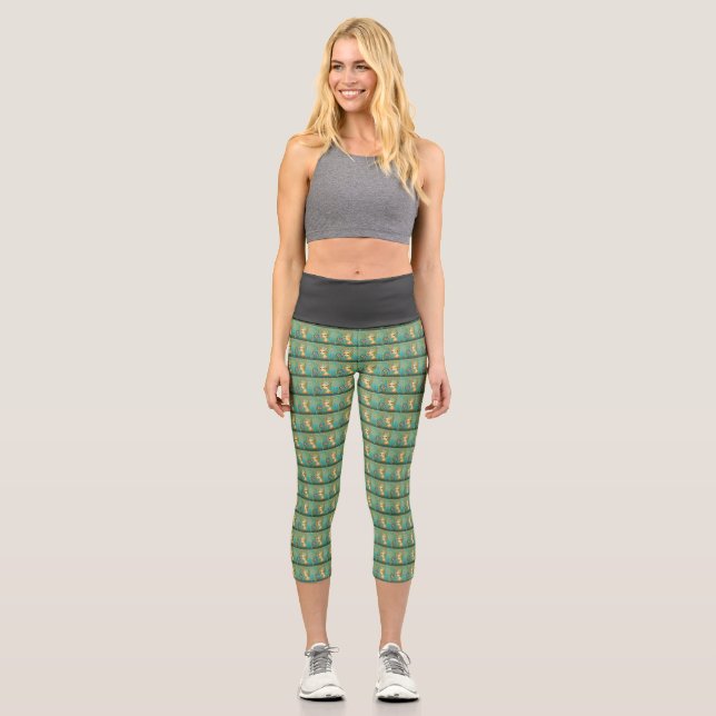 Elephant Charm Capri Leggings (Front)
