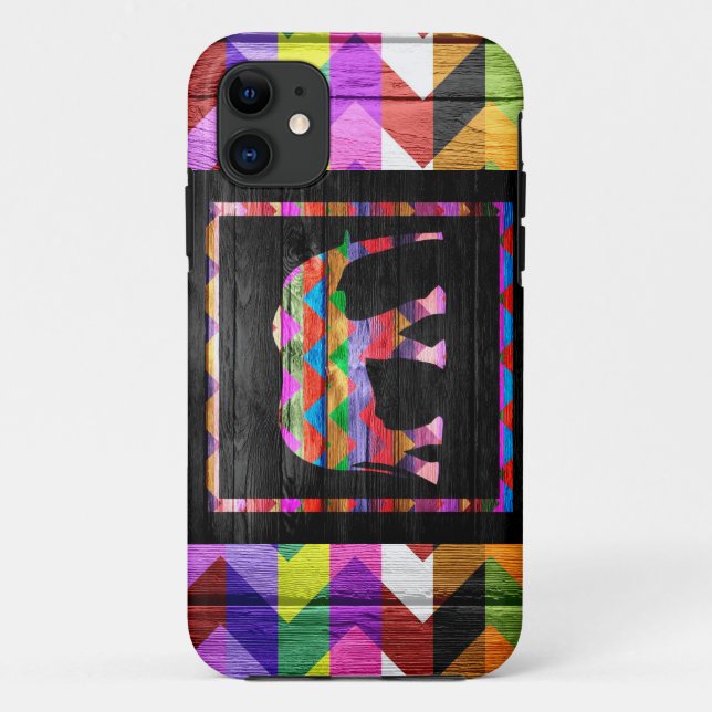 Elephant Chevron Pattern Case-Mate iPhone Case (Back)