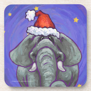Elephant Christmas Coaster