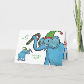 Elephant Christmas Holiday Card