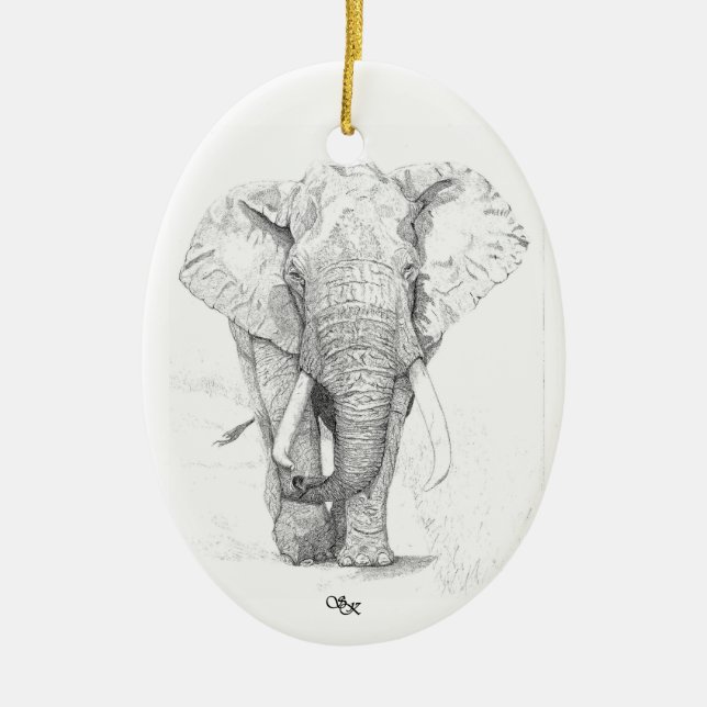 Elephant Christmas Ornament (Front)