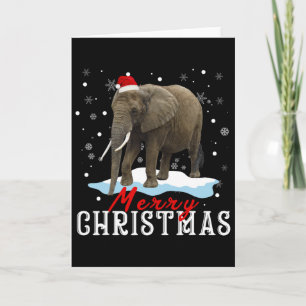 Elephant Christmas Shirt Light Pajama Group Christ Card