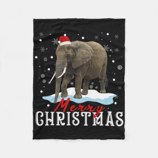 Elephant Christmas Shirt Light Pajama Group Christ Fleece Blanket