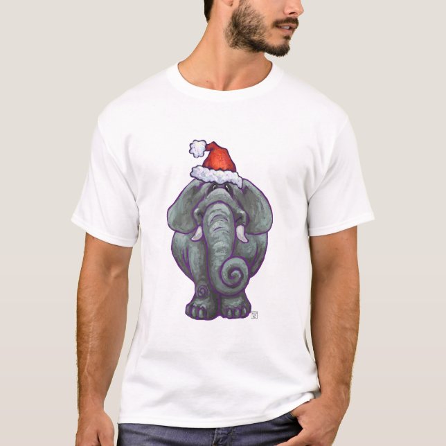 Elephant Christmas T-Shirt (Front)