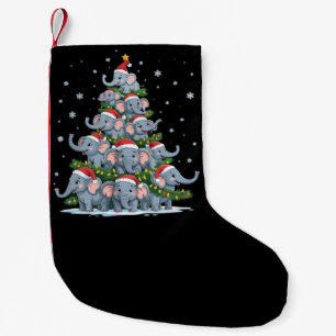 Elephant Christmas Tree Funny Cute Elephant Small Christmas Stocking