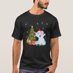Elephant Christmas Tree Present Snow T-Shirt