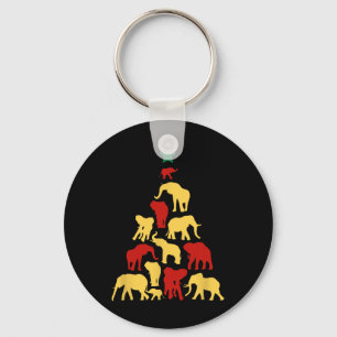 Elephant Christmas Tree South Africa Safari Animal Key Ring