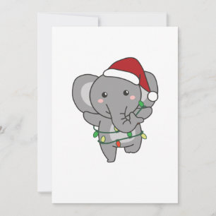 Elephant Christmas Winter Animals Elephants Holiday Card