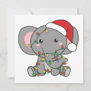 Elephant Christmas Winter Animals Elephants Invita Invitation