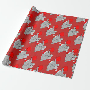 elephant christmas wrapping paper