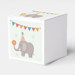Elephant Circus Birthday Party Favour Box