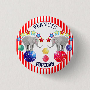 Elephant Circus Stars Carnival 3 Cm Round Badge
