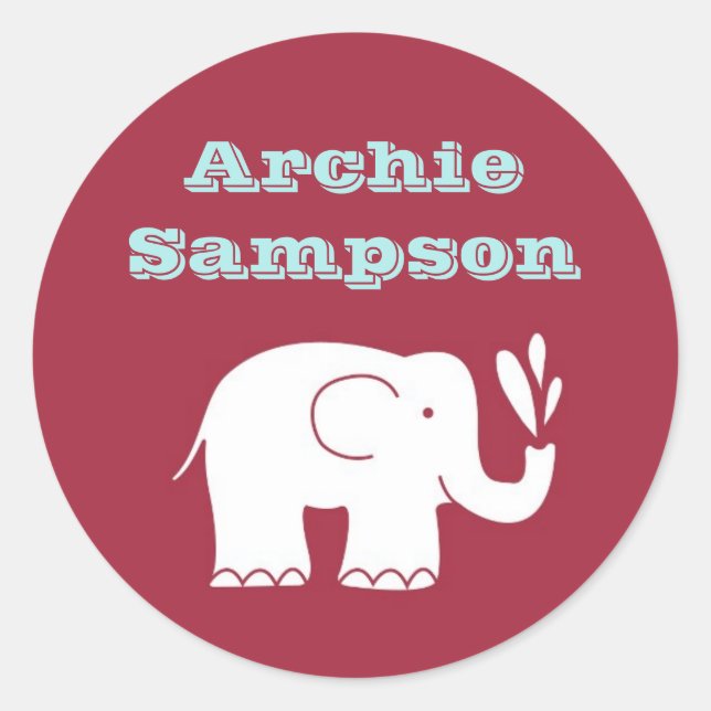 Elephant Circus Sticker (Front)