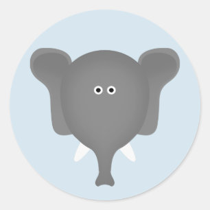 Elephant Classic Round Sticker
