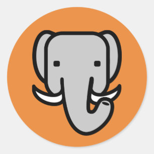 Elephant Classic Round Sticker