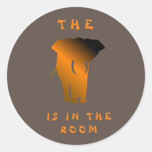 elephant classic round sticker