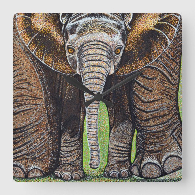 Elephant Clock - Mum and Me (Front)