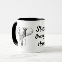 Elephant coffee mug, motivational mug