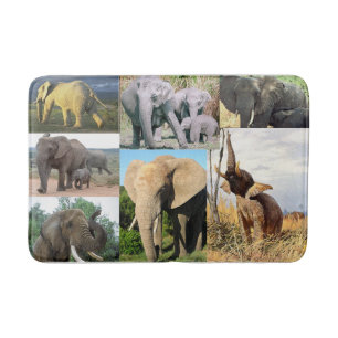 Elephant Colour Photo Bath Mat