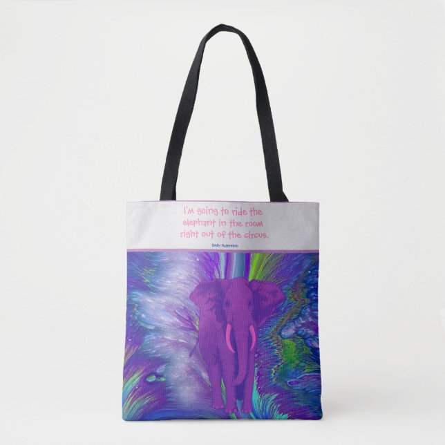 Elephant Colour Spill Tote Bag (Front)