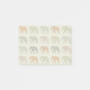Elephant Colourful Animal Pattern Post-it Notes