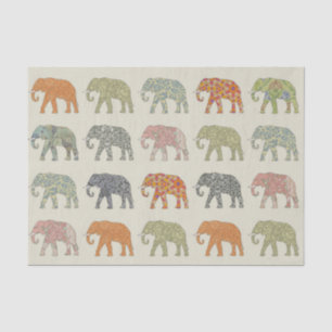 Elephant Colourful Animal Pattern Tissue Paper