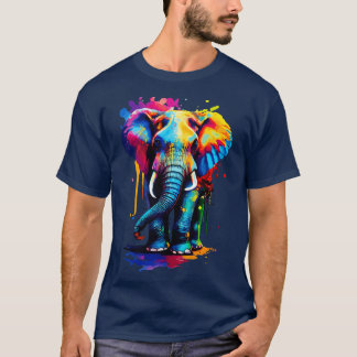 Elephant Colourful Cute African Elephant T-Shirt