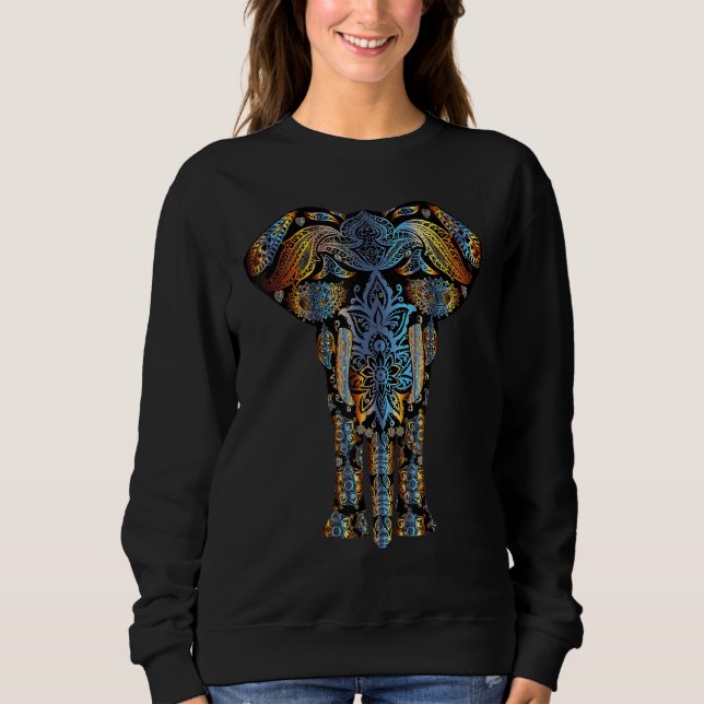 Elephant Colourful Elephant Sweatshirt (Front)