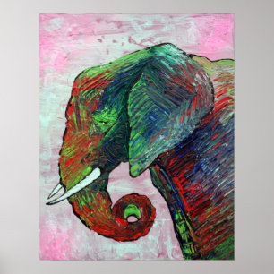 Elephant Colours Poster