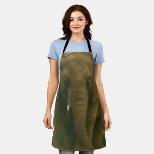 Elephant Companions in Savannah Light Apron