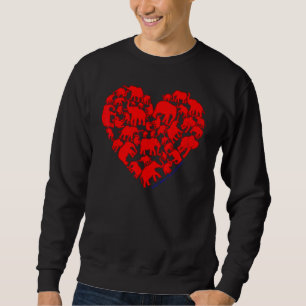 Elephant Compassion Loving Kindness Mindful Heart  Sweatshirt