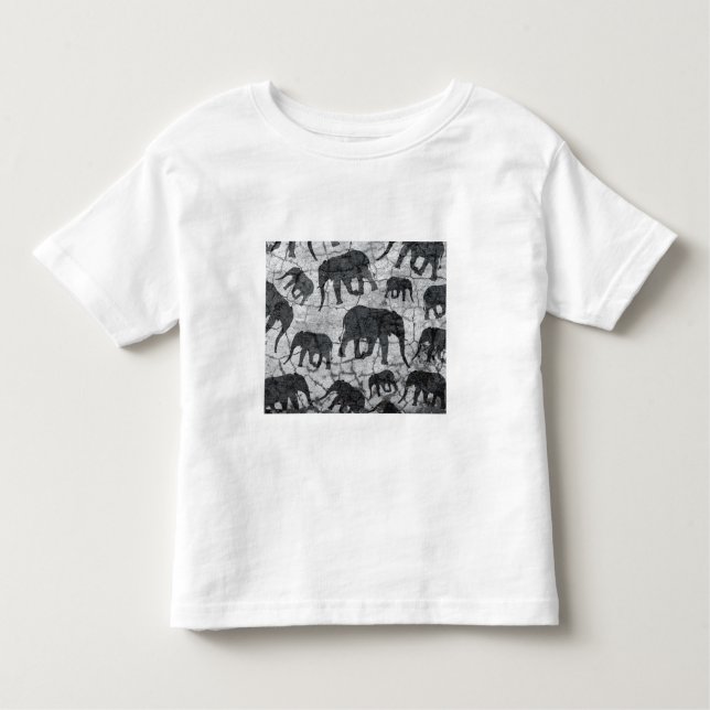 Elephant Concrete Pattern Design Toddler T-Shirt (Front)