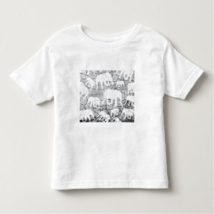 Elephant Concrete Pattern Toddler T-Shirt