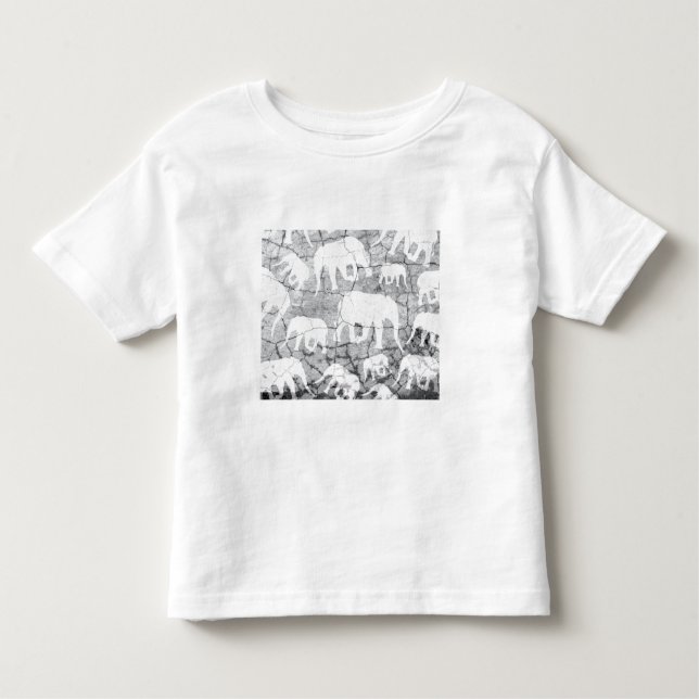 Elephant Concrete Pattern Toddler T-Shirt (Front)